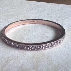 Vibrant pink-hued Henri Bendel rose gold pavé Swarovski crystal bracelet